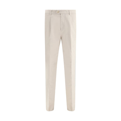 Brunello Cucinelli Crèmekleurige Katoenen Casual Broek