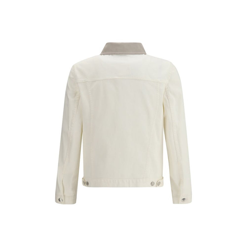 Brunello Cucinelli wit katoenen spijkerjack
