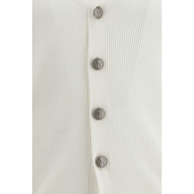 Brunello Cucinelli wit katoenen vest
