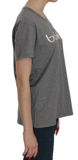 T-Shirt Blouse BYBLOS en Coton Gris à Manches Courtes