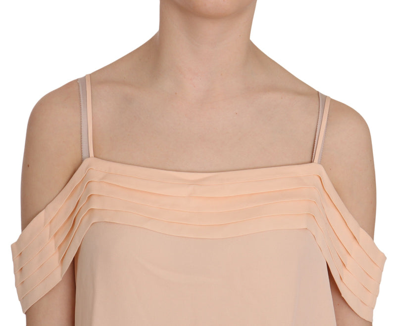 Blouse Alexander Wang Orange à Épaules Dégagées et Col Carré