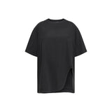 The Attico Black Cotton T-Shirt - Oversized Fit