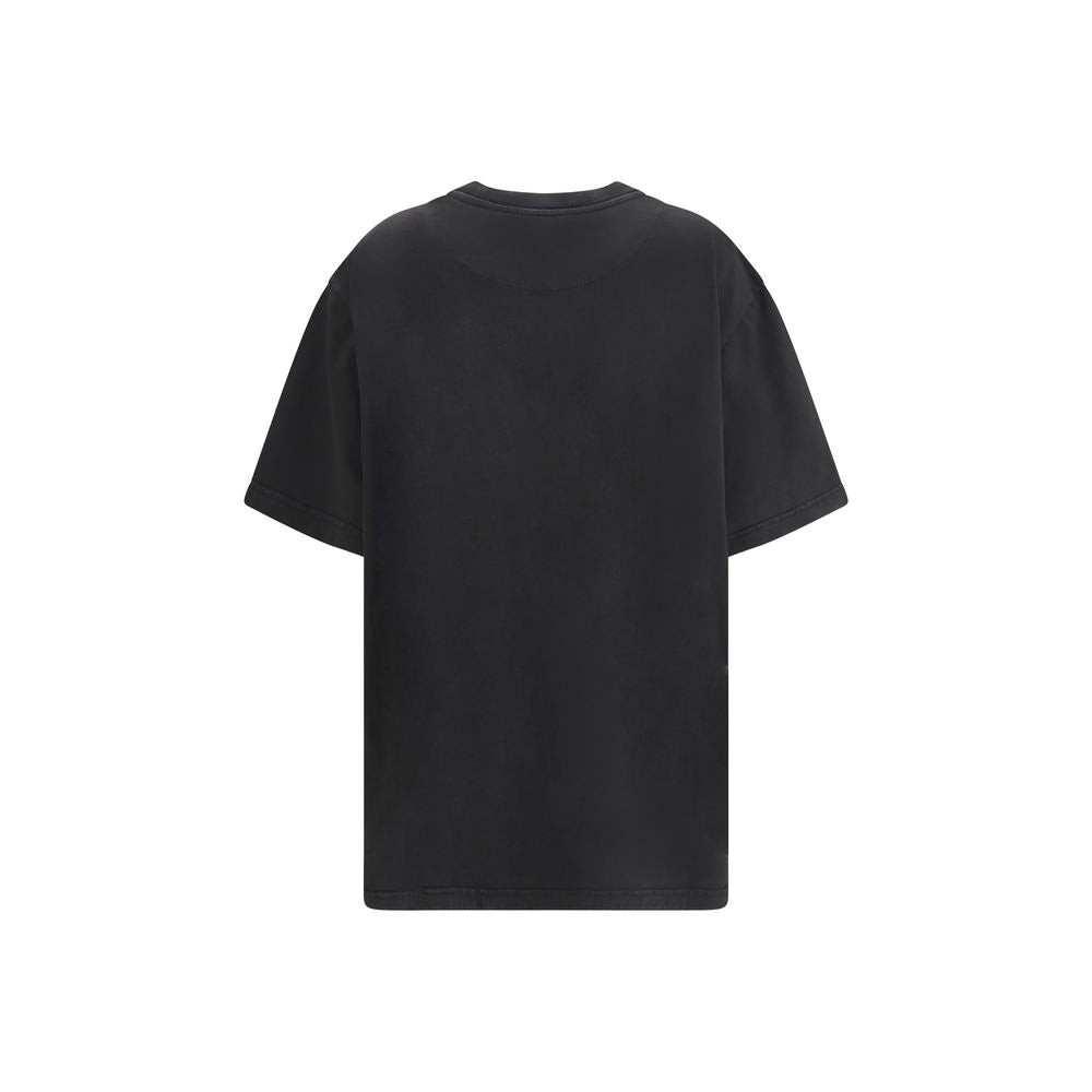The Attico Black Cotton T-Shirt - Oversized Fit