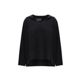 Pull en Cachemire Noir Alanui avec Col Polo
