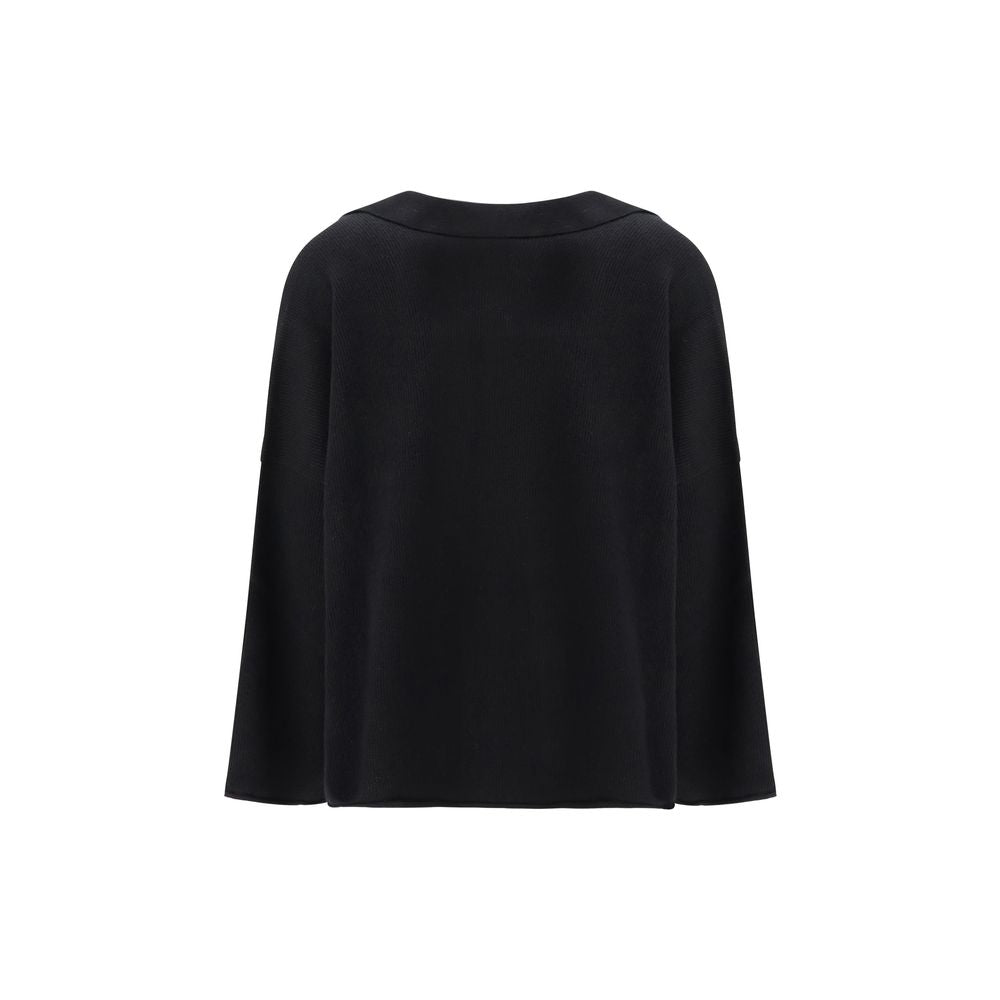 Pull en Cachemire Noir Alanui avec Col Polo