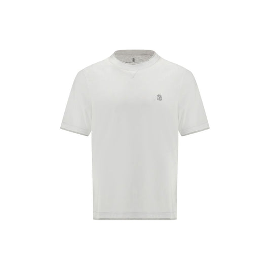 Brunello Cucinelli White Cotton T-Shirt - SS26