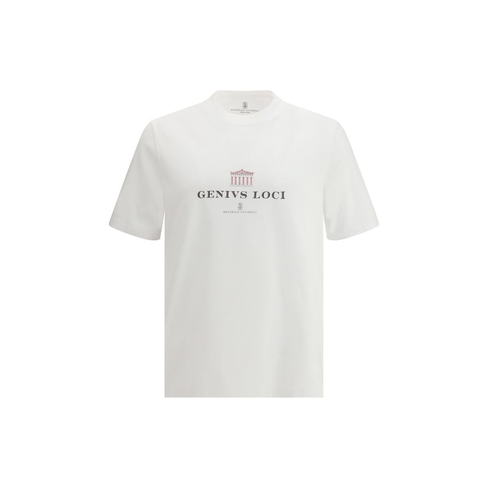 Brunello Cucinelli T-Shirt en Coton Blanc - Élégance Contemporaine