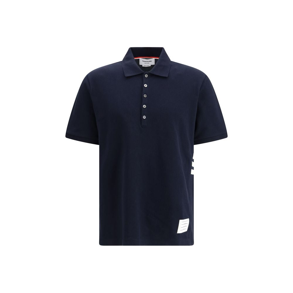 Polo en Coton Bleu Thom Browne - Élégance et Style