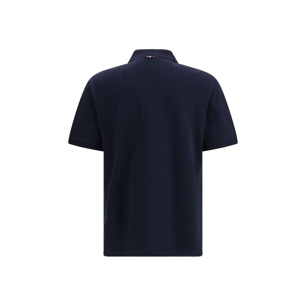 Polo en Coton Bleu Thom Browne - Élégance et Style