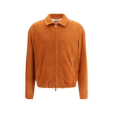 Brunello Cucinelli Veste en Cuir Rouge Bos Taurus