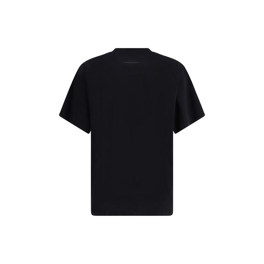 T-shirt en coton noir MM6