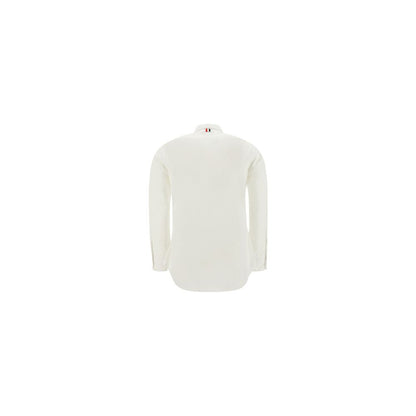 Thom Browne White Cotton Dress Shirt - Classic Fit