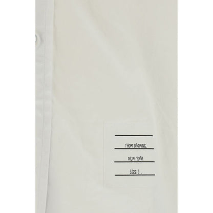 Thom Browne White Cotton Dress Shirt - Classic Fit