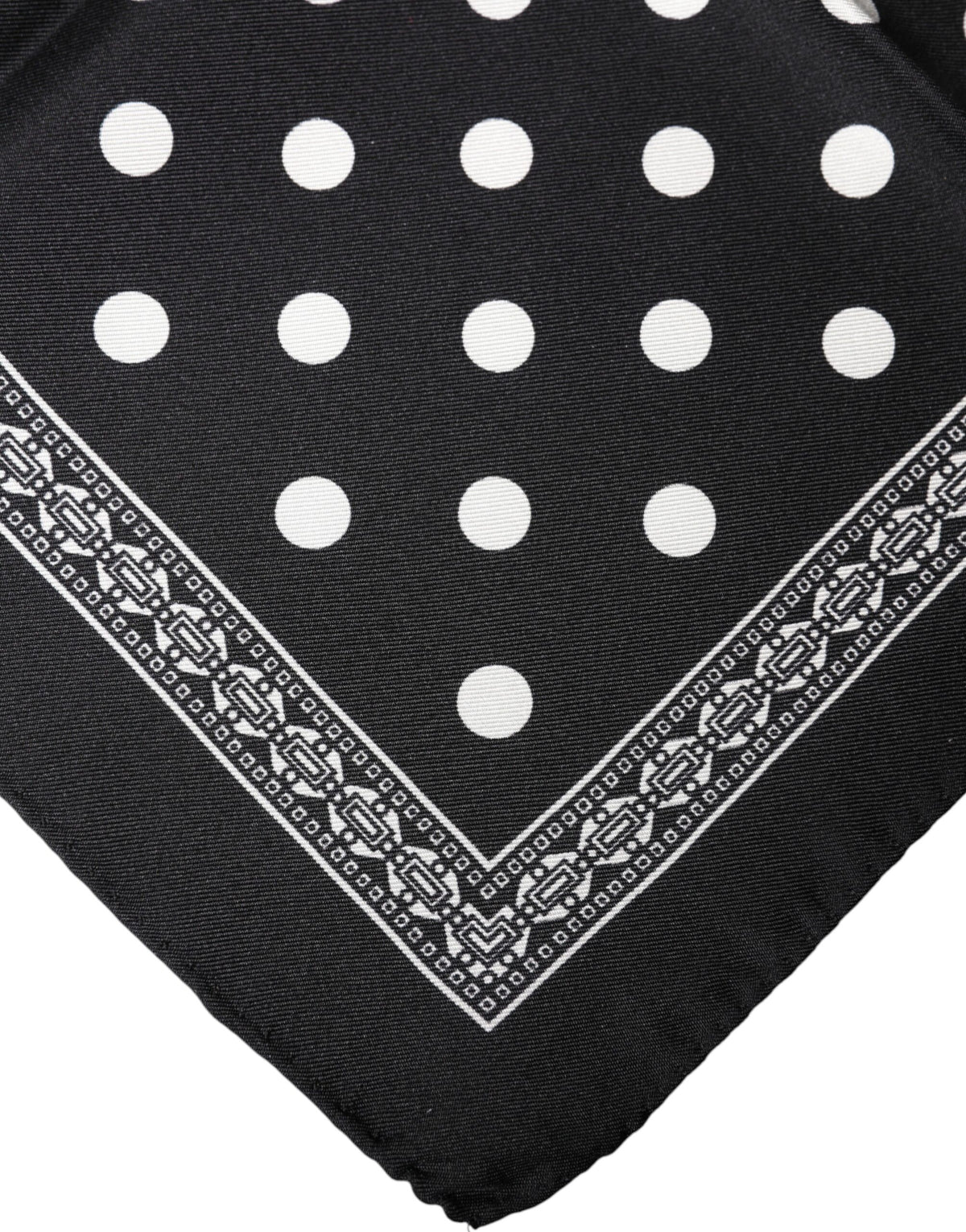 Foulard carré à pois noirs Dolce &amp; Gabbana