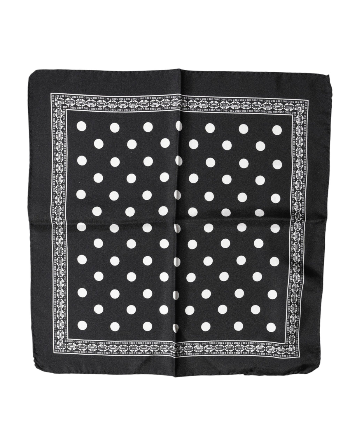 Foulard carré à pois noirs Dolce &amp; Gabbana