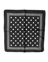 Foulard carré à pois noirs Dolce &amp; Gabbana