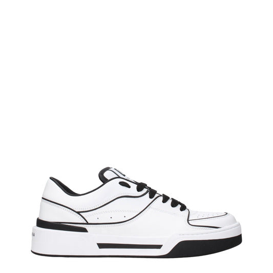 Dolce & Gabbana Sneakers en Cuir Blanc pour Homme