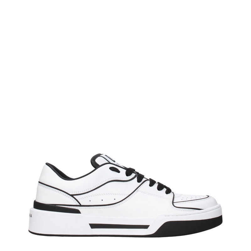 Dolce & Gabbana White Leather Sneakers for Men