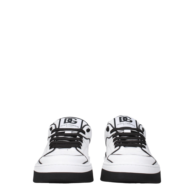 Dolce & Gabbana White Leather Sneakers for Men