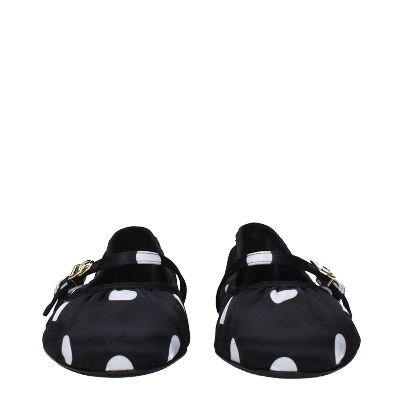 Dolce & Gabbana Black Fabric Ballet Flats - Élégance et Confort