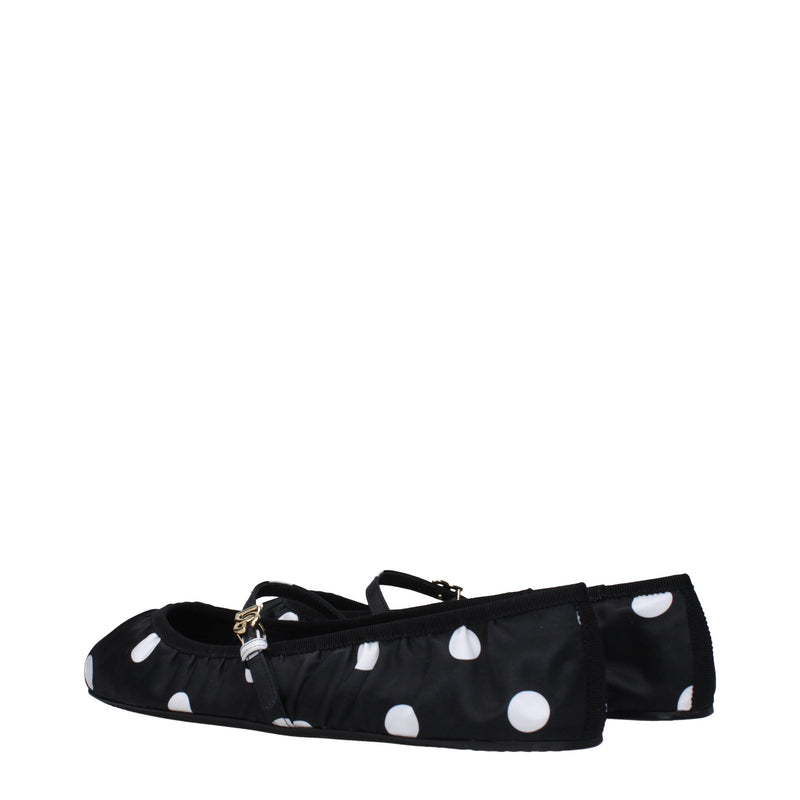 Dolce & Gabbana Black Fabric Ballet Flats - Élégance et Confort