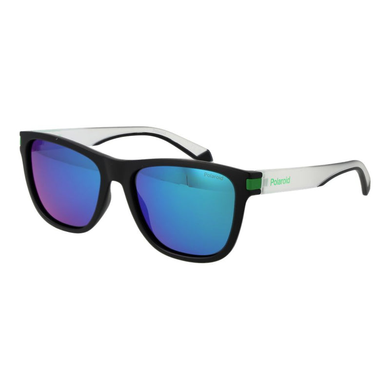 Lunettes de soleil Polaroid noires en polycarbonate - Style rectangle unisexe
