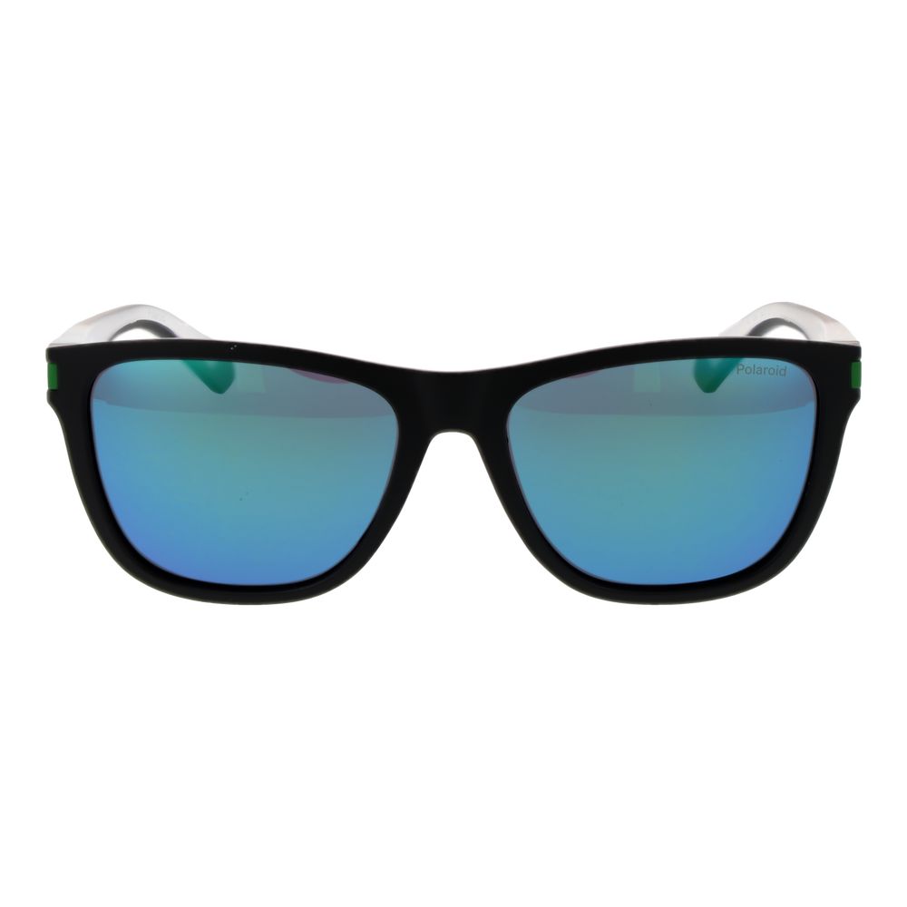 Lunettes de soleil Polaroid noires en polycarbonate - Style rectangle unisexe