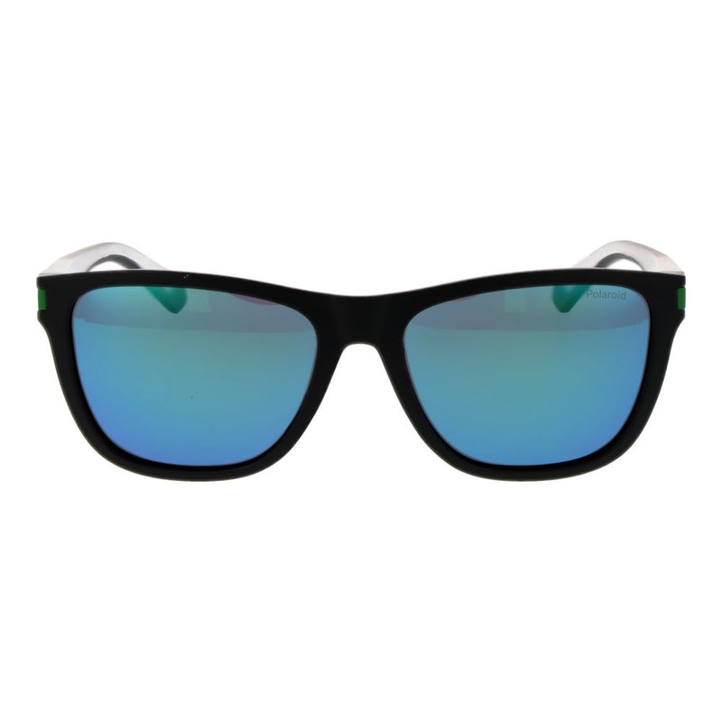 Lunettes de soleil Polaroid noires en polycarbonate - Style rectangle unisexe