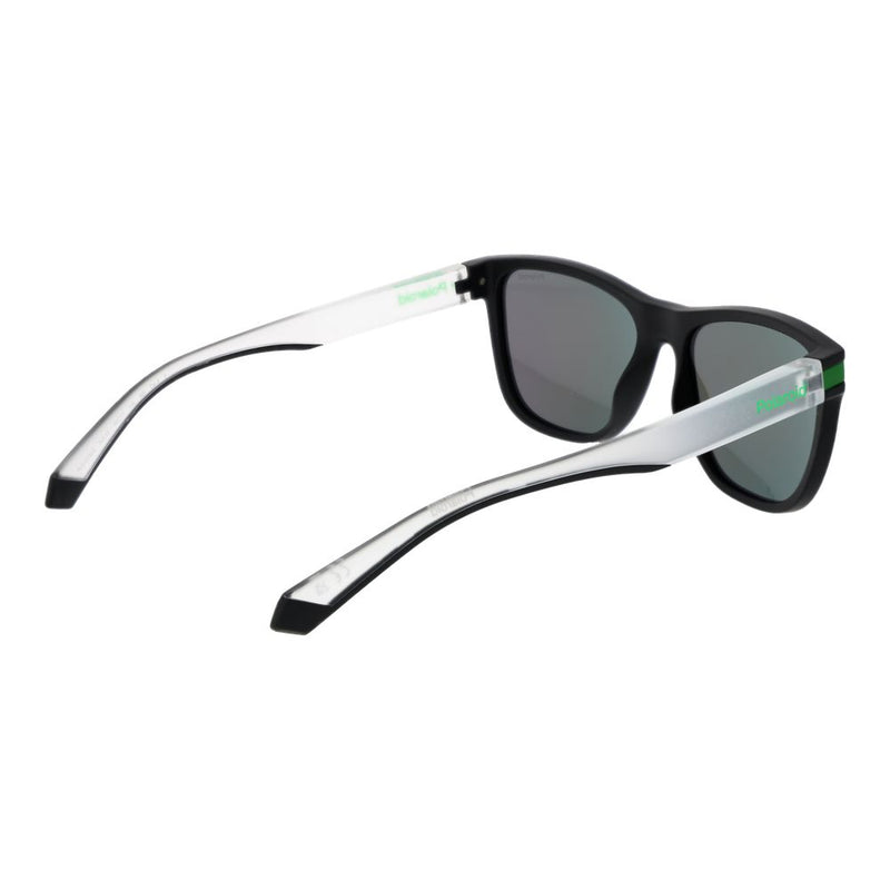 Lunettes de soleil Polaroid noires en polycarbonate - Style rectangle unisexe