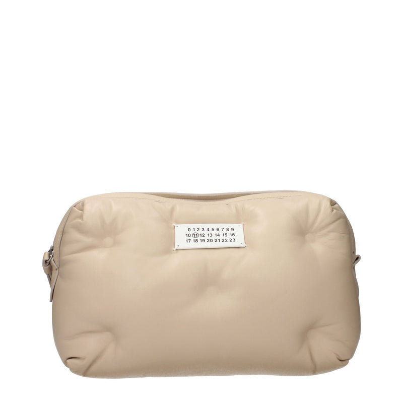 Maison Margiela Beige Leather Clutch Bag - Elegant & Versatile