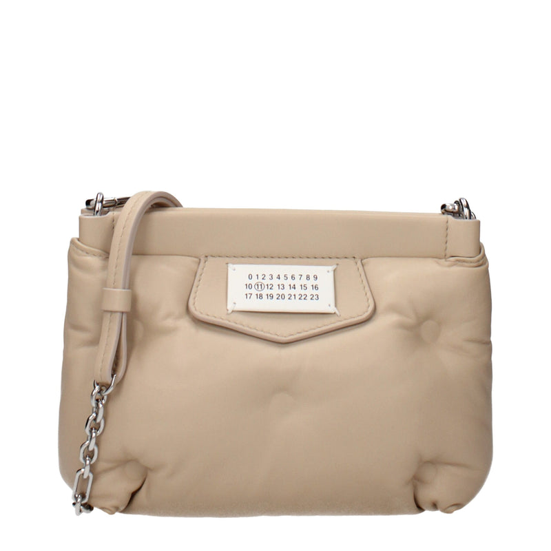 Maison Margiela Beige Leather Crossbody Bag - Luxe et Polyvalent