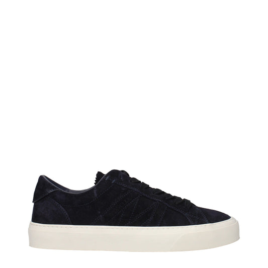 Baskets basses Moncler en cuir bleu