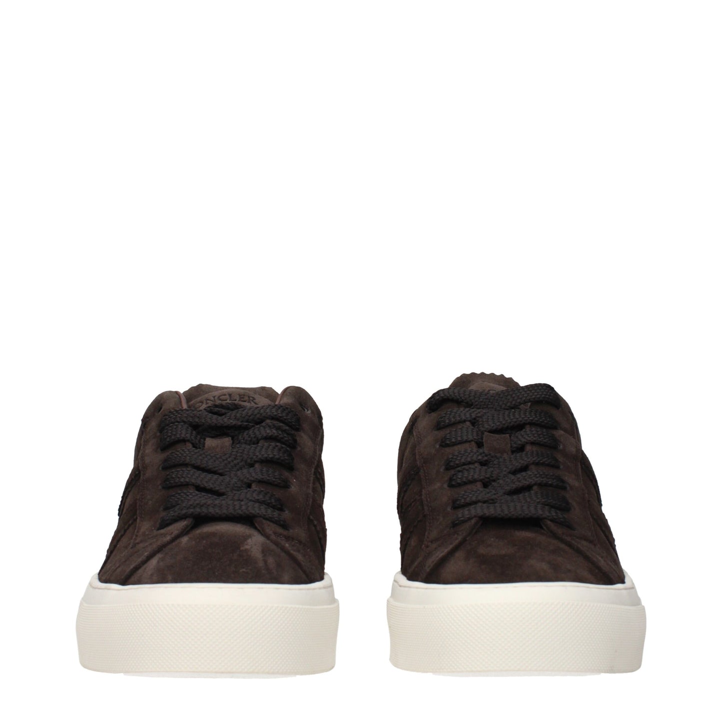 Baskets basses Moncler en cuir marron