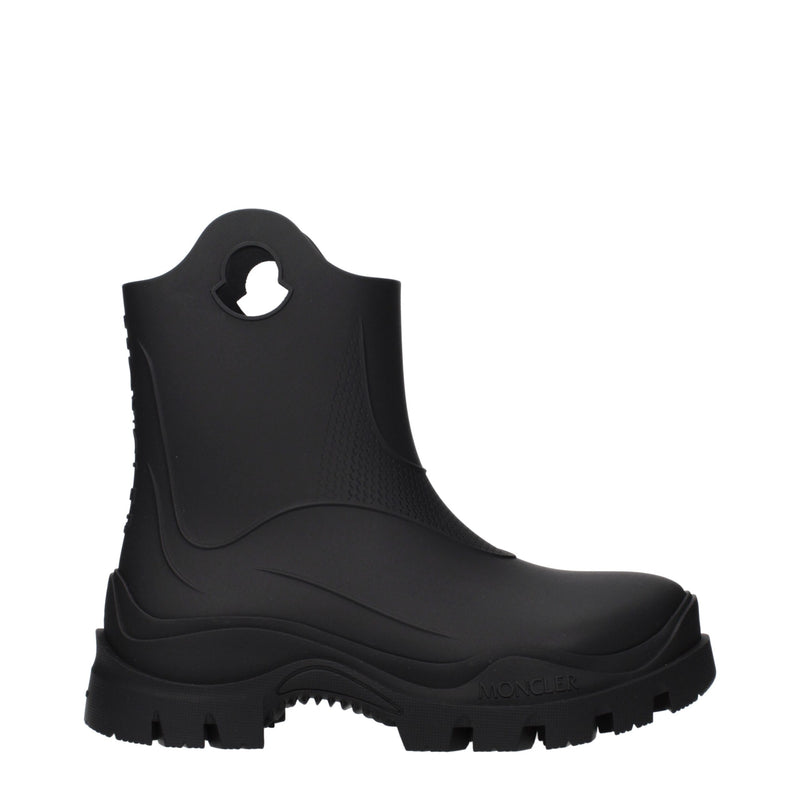 Moncler Black Cotton Ankle Boots - Luxe et Confort