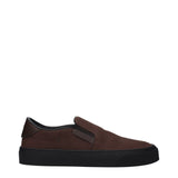 Moncler Brown Leather Slip-On Loafers for Men