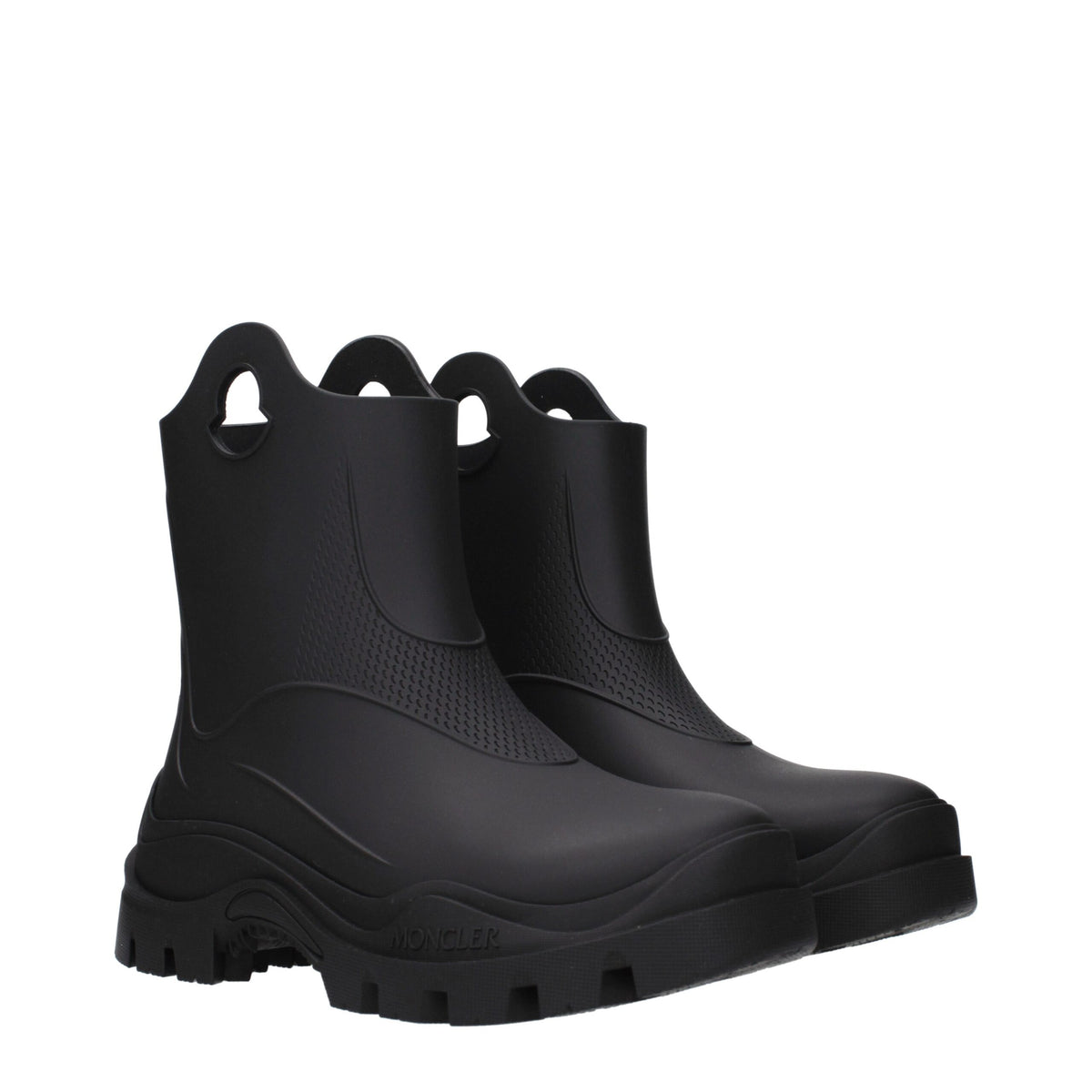 Moncler Black Cotton Ankle Boots - Luxe et Confort