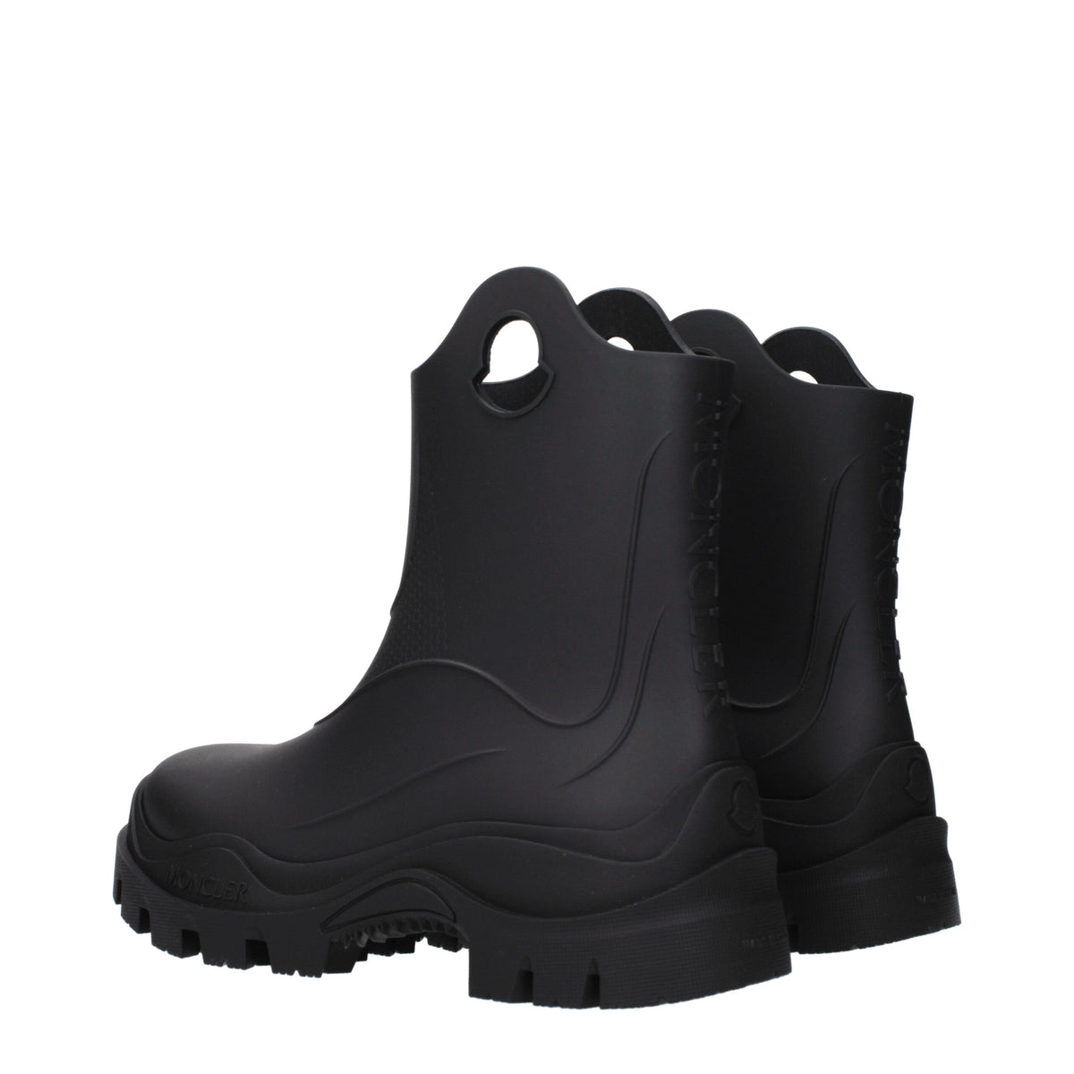 Moncler Black Cotton Ankle Boots - Luxe et Confort