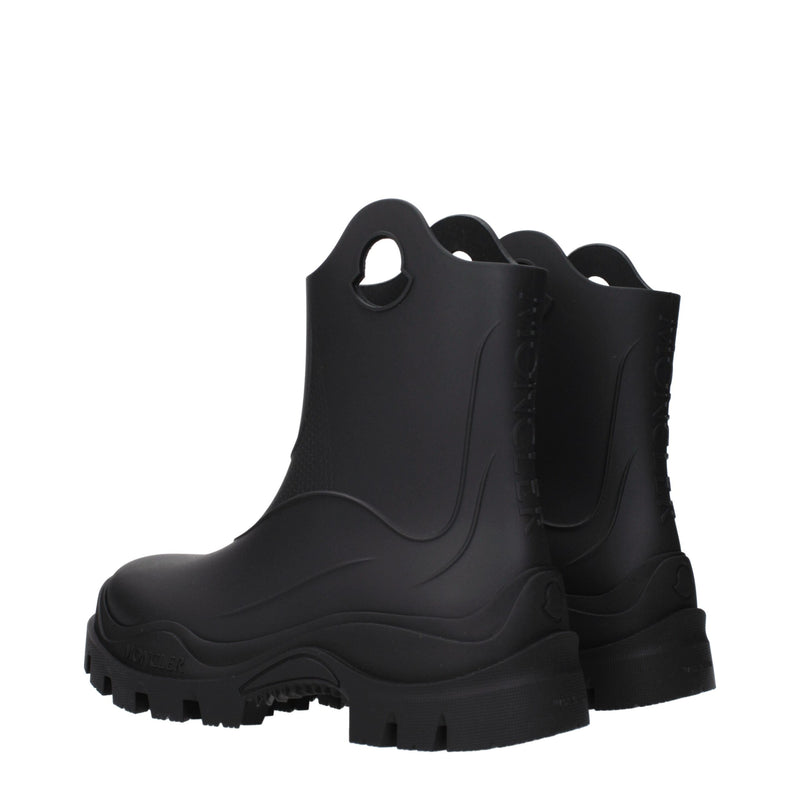 Moncler Black Cotton Ankle Boots - Luxe et Confort