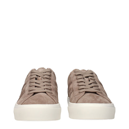 Baskets Moncler en cuir marron