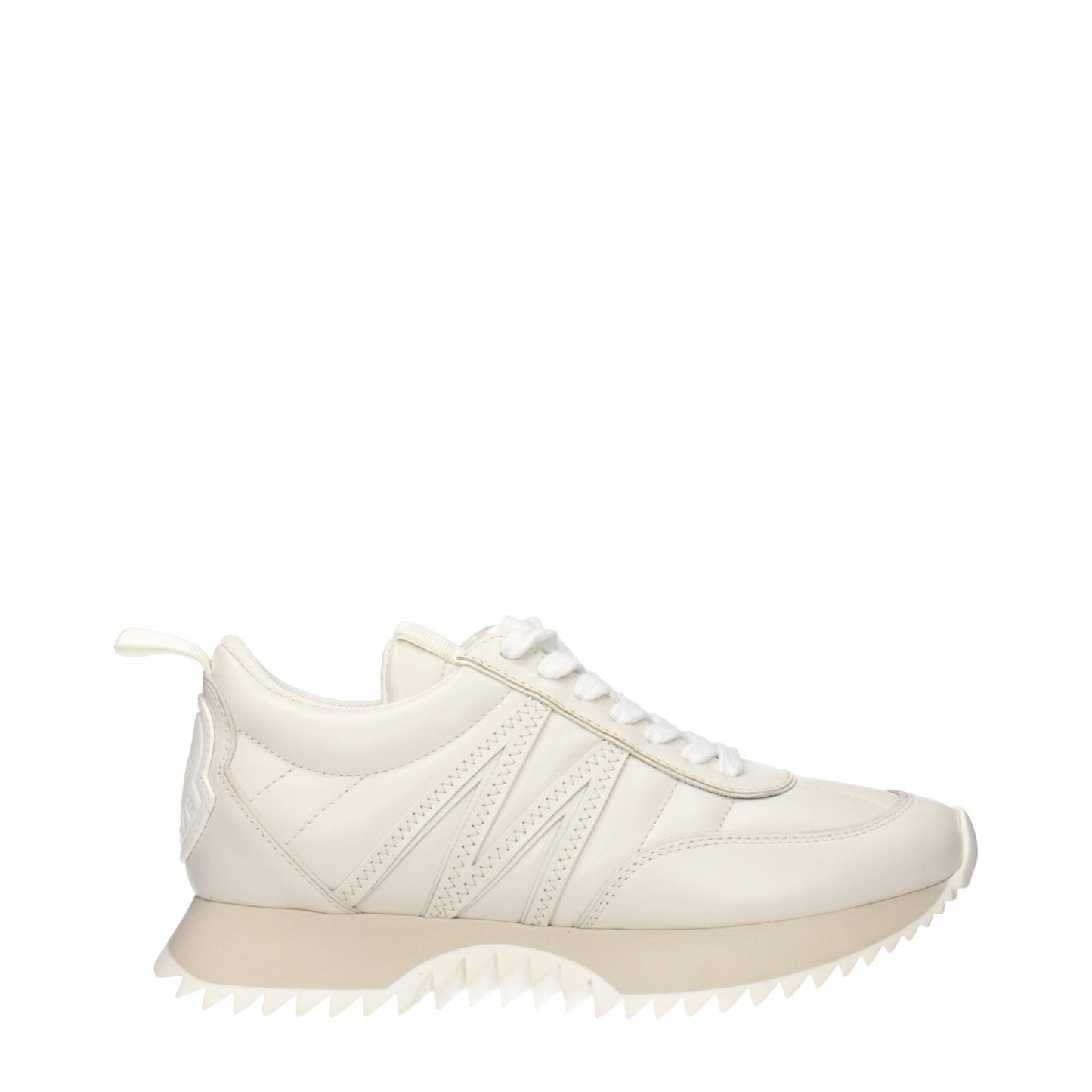 Baskets basses Moncler en cuir beige