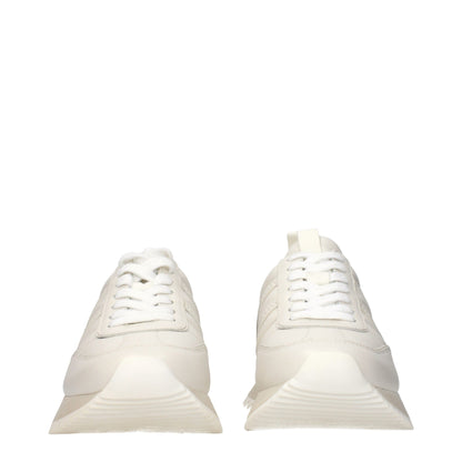 Baskets basses Moncler en cuir beige