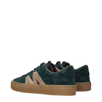 Baskets Moncler en cuir vert