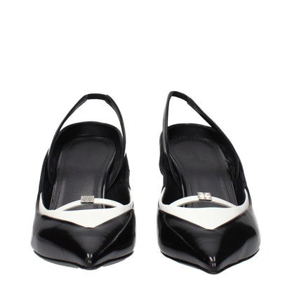 Sandales compensées en cuir noir Givenchy