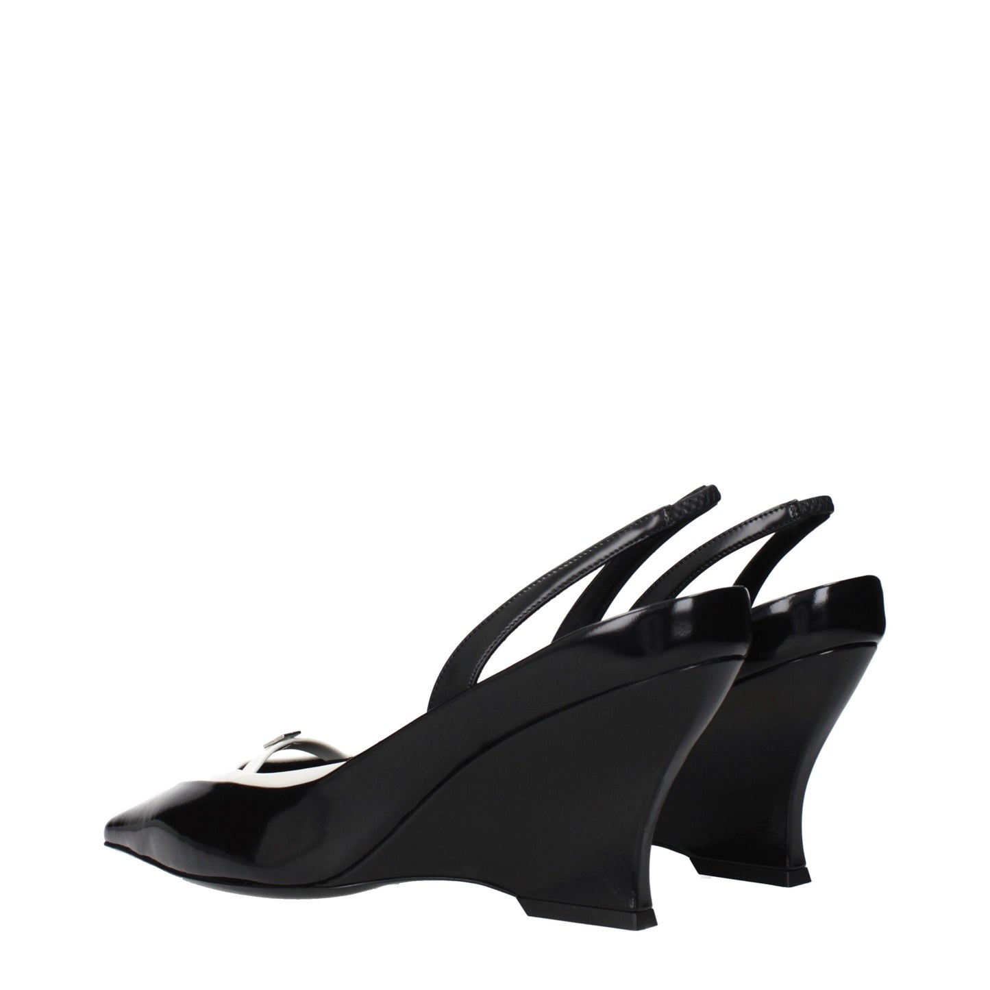 Sandales compensées en cuir noir Givenchy