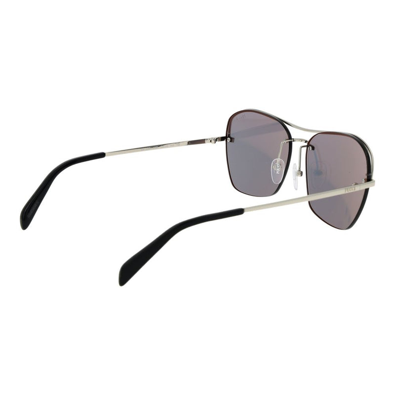 Emilio Pucci Lunettes de soleil en métal argenté - Design élégant à demi-monture