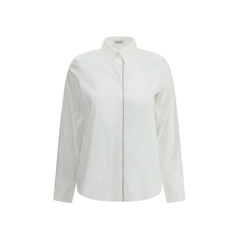Brunello Cucinelli Chemise en Coton Blanche - Élégante et Intemporelle