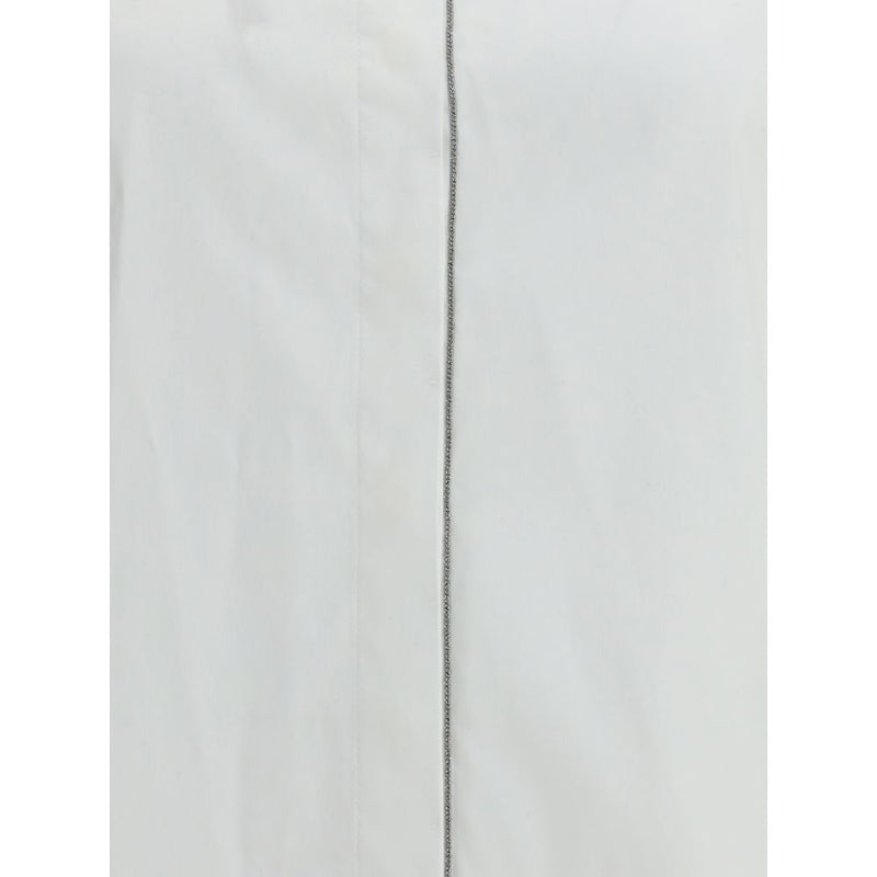 Brunello Cucinelli Chemise en Coton Blanche - Élégante et Intemporelle