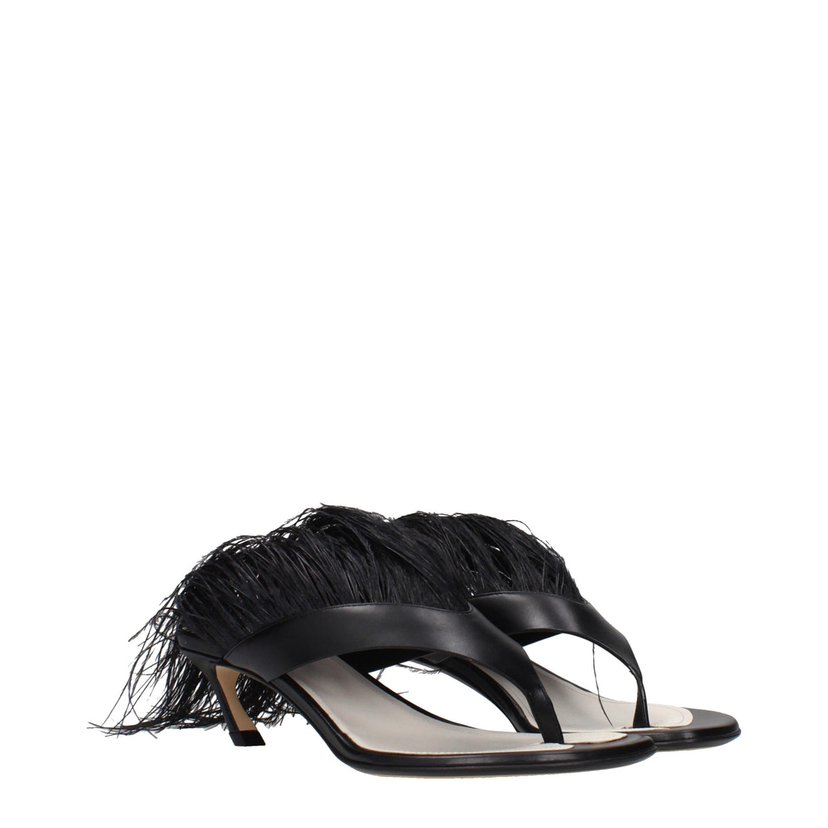 Sandales en cuir noir Lanvin pour femmes - Élégance et confort