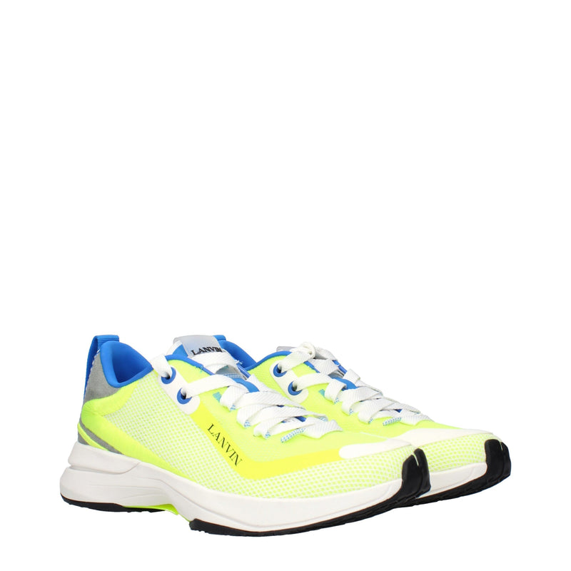 Lanvin Yellow Fabric Athletic Sneakers - Stylish & Comfortable
