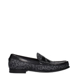Dolce & Gabbana Black Fabric Slip-On Loafers for Men